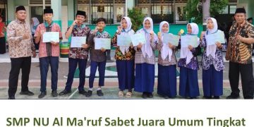 SMP NU Al Ma'ruf Sabet Juara Umum Tingkat SMP Kejurcab VIII Pagar Nusa Kudus
